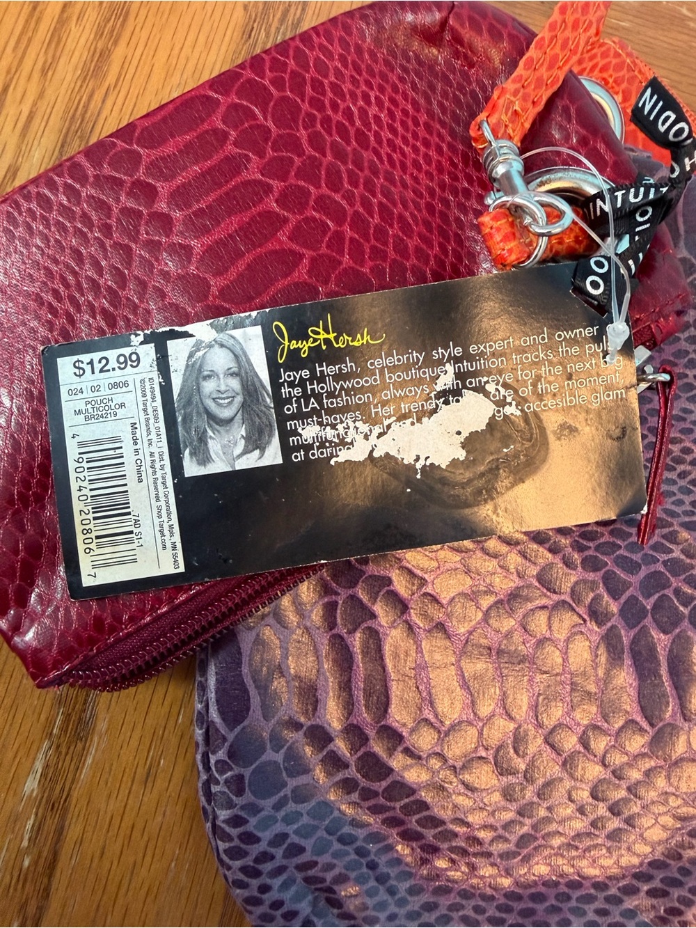 Multi-Color Snake-Embossed Wristlet Set - Picture 2 of 9